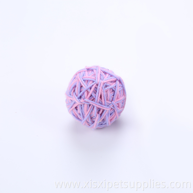 knitting yarn cat running ball toys pet toys for cat